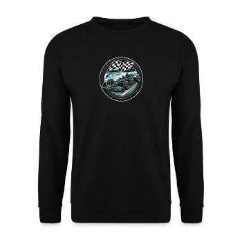Voitures de course sur circuit - Sweat-shirt Unisexe - noir - Devant - Alina (178cm) & Michal (187cm)