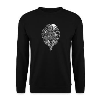 Der Wiedergänger mit den Mondaugen - Unisex Pullover - Schwarz - Vorne - Alina (178cm) & Michal (187cm)
