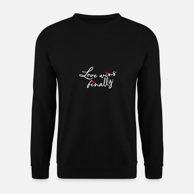 Die Liebe gewinnt schließlich - Unisex Pullover - Schwarz