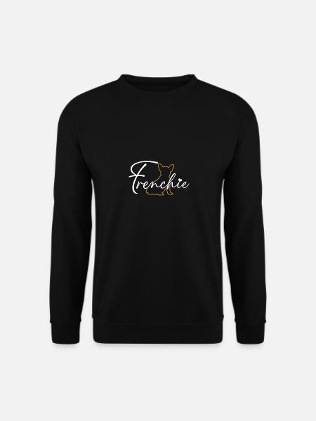 Frenchie Französische Bulldogge dekorative Schrift - Unisex Pullover - Schwarz