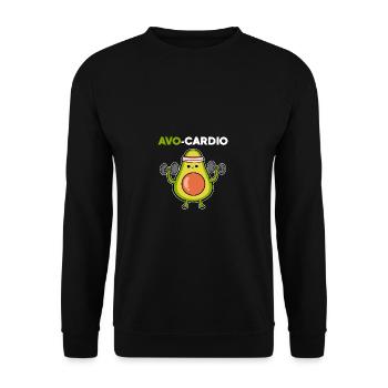 AVO Cardio Avocado Lover Poison - Unisex Sweatshirt - black - Front - Alina (178cm) & Michal (187cm)