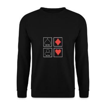 Kartenspielen Zauberer Gift - Unisex Pullover - Schwarz - Vorne - Alina (178cm) & Michal (187cm)