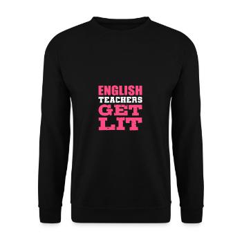 Lehrer wird beleuchtet ESL -Lehrer Gift - Unisex Pullover - Schwarz - Vorne - Alina (178cm) & Michal (187cm)