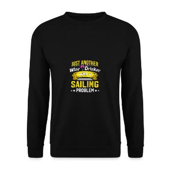 Buveurs de vin avec un problème de voile Amateurs de vin Des gens drôles - Sweat-shirt Unisexe - noir - Devant - Alina (178cm) & Michal (187cm)