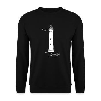 Denmark Lyngvig Fyr Lighthouse Holiday - Unisex Sweatshirt - black - Front - Alina (178cm) & Michal (187cm)