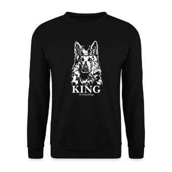 Berger Suisse Blanc Roi de tout - Sweat-shirt Unisexe - noir - Devant - Alina (178cm) & Michal (187cm)