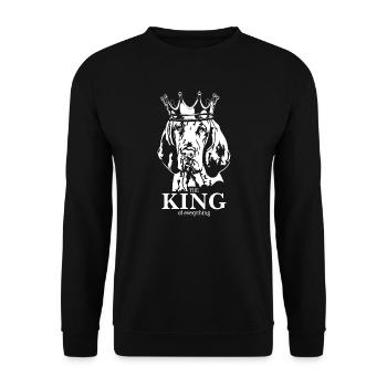 Bracco Italiano Roi de tout Chiens Wilsigns - Sweat-shirt Unisexe - noir - Devant - Alina (178cm) & Michal (187cm)