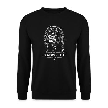 Gordon Setter Mom Hunde Hund Jagdhunde Wilsigns - Unisex Pullover - Schwarz - Vorne - Alina (178cm) & Michal (187cm)