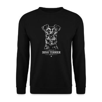 Irish Terrier Mom Hunde Hund Wilsigns - Unisex Pullover - Schwarz - Vorne - Alina (178cm) & Michal (187cm)