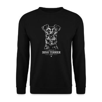 Irish Terrier Dad Hunde Hund Wilsigns - Unisex Pullover - Schwarz - Vorne - Alina (178cm) & Michal (187cm)