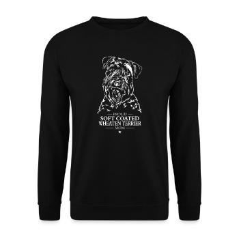Soft Coated Wheaten Terrier Mom Hunde Wilsigns - Unisex Pullover - Schwarz - Vorne - Alina (178cm) & Michal (187cm)