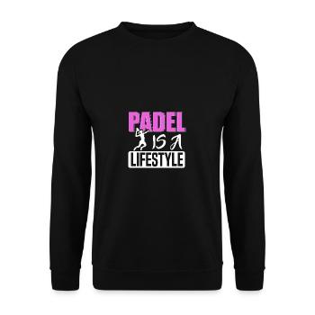 Padel Tennis Paddle Padel Ball Pagayer Padel Tennis - Sweat-shirt Unisexe - noir - Devant - Alina (178cm) & Michal (187cm)