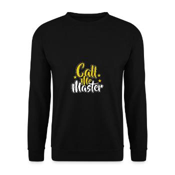 Master's Degree Graduation Graduation University - Unisex Sweatshirt - black - Front - Alina (178cm) & Michal (187cm)