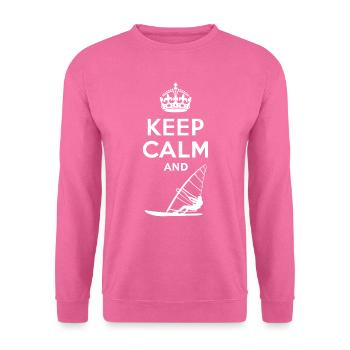 Keep Calm - Windsurfen - Unisex Pullover - Pink - Vorne