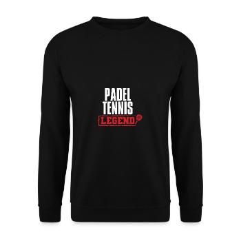 Padel Tennis Paddel Padelball Padeln Padeltennis - Unisex Pullover - Schwarz - Vorne - Alina (178cm) & Michal (187cm)