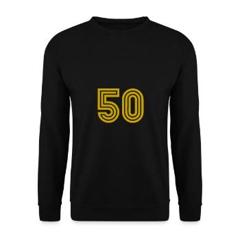 ANNIVERSARY. HAPPY BIRTHDAY. HAPPY BIRTHDAY. - Unisex Sweatshirt - black - Front - Alina (178cm) & Michal (187cm)