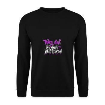 Führerschein bestanden Fahrprüfung Fahranfänger - Unisex Pullover - Schwarz - Vorne - Alina (178cm) & Michal (187cm)
