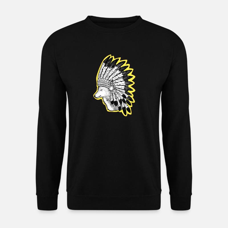 Wolf - Unisex Pullover - Schwarz