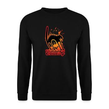 Stretching is relaxing - Unisex Sweatshirt - black - Front - Alina (178cm) & Michal (187cm)