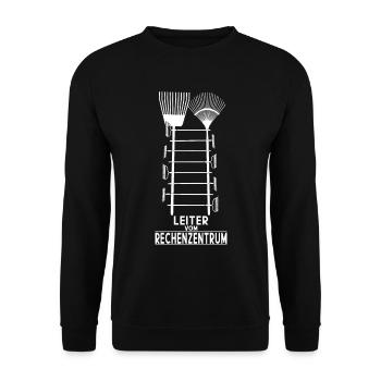 LEITER VOM RECHENZENTRUM - Unisex Pullover - Schwarz - Vorne - Alina (178cm) & Michal (187cm)