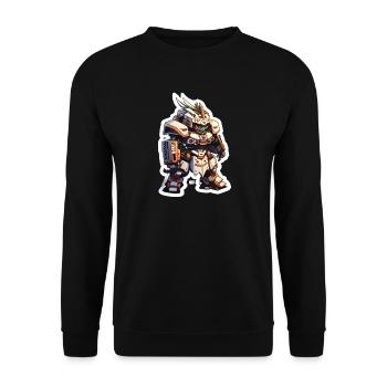 Chibi Bot - Unisex Sweatshirt - black - Front - Alina (178cm) & Michal (187cm)