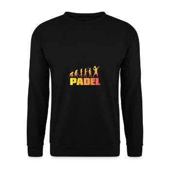Padel Tennis Paddel Padelball Padeln Padeltennis - Unisex Pullover - Schwarz - Vorne - Alina (178cm) & Michal (187cm)