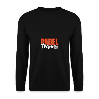Padel Tennis Paddel Padelball Padeln Padeltennis - Unisex Pullover - Schwarz - Vorne - Alina (178cm) & Michal (187cm)