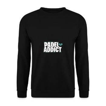 Padel Tennis Paddel Padelball Padeln Padeltennis - Unisex Pullover - Schwarz - Vorne - Alina (178cm) & Michal (187cm)