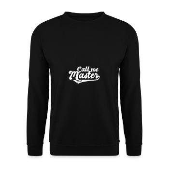 Master 2023 Abschluss Promotion Sponsion Uni - Unisex Pullover - Schwarz - Vorne - Alina (178cm) & Michal (187cm)
