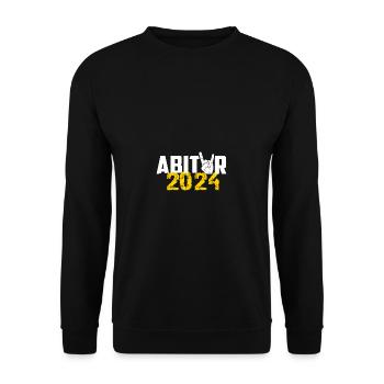 Abitur 2024 Abireise Abifeier Abifahrt Abiturient - Unisex Pullover - Schwarz - Vorne - Alina (178cm) & Michal (187cm)