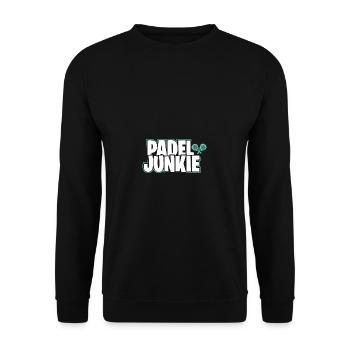 Padel Tennis Paddel Padelball Padeln Padeltennis - Unisex Pullover - Schwarz - Vorne - Alina (178cm) & Michal (187cm)