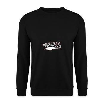 Padel Tennis Paddel Padelball Padeln Padeltennis - Unisex Pullover - Schwarz - Vorne - Alina (178cm) & Michal (187cm)
