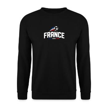 France Tee Tricolor Ball - Unisex Sweatshirt - black - Front - Alina (178cm) & Michal (187cm)