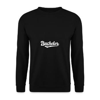Bachelor 2023 Abschluss Promotion Sponsion - Unisex Pullover - Schwarz - Vorne - Alina (178cm) & Michal (187cm)