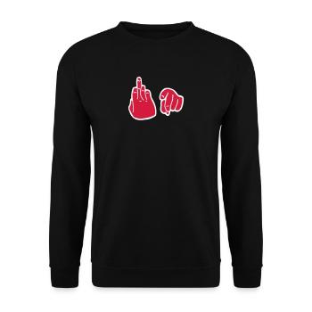 Fuck You - Sweat-shirt Unisexe - noir - Devant - Alina (178cm) & Michal (187cm)