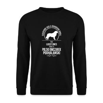 POLSKI OWCZAREK PODHALANSKI Guardian Wilsigns - Unisex Sweatshirt - black - Front - Alina (178cm) & Michal (187cm)