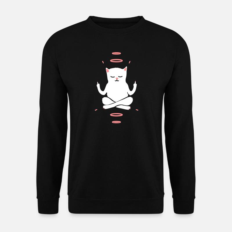 Woosah Cat - Unisex Pullover - Schwarz