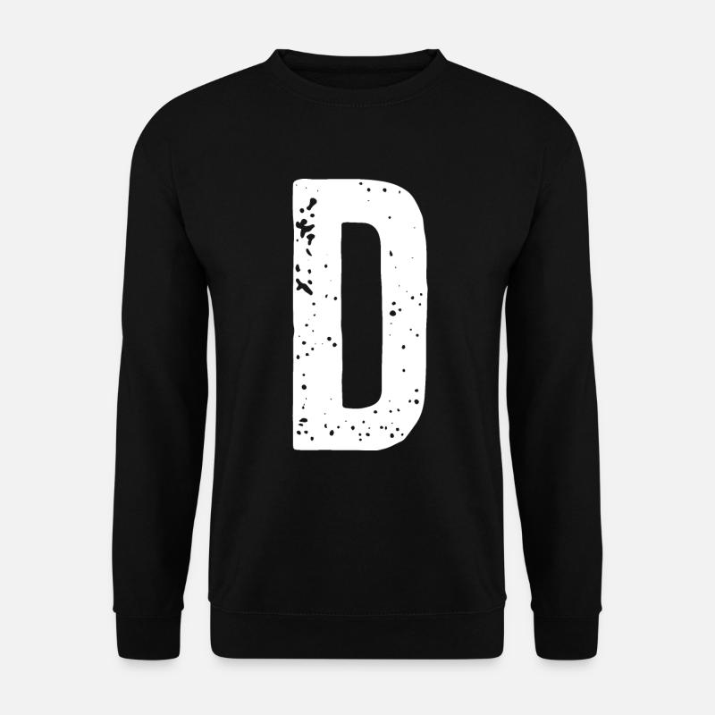D-Buchstabe - Unisex Pullover - Schwarz