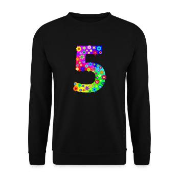 Fleurs numéro 5 - Sweat-shirt Unisexe - noir - Devant - Alina (178cm) & Michal (187cm)