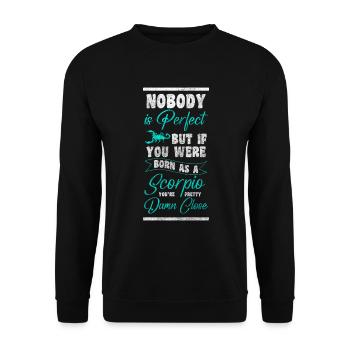 Horoscope Anniversaire Astrologie Personnage - Sweat-shirt Unisexe - noir - Devant - Alina (178cm) & Michal (187cm)