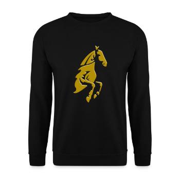 Cheval comme cadeau pour les amoureux du cheval - Sweat-shirt Unisexe - noir - Devant - Alina (178cm) & Michal (187cm)