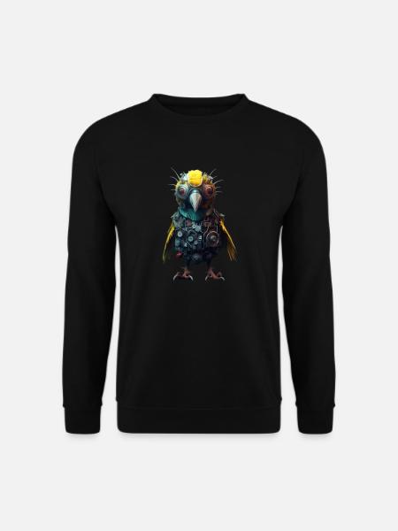 Mignon oiseau Steampunk - Sweat-shirt Unisexe - noir