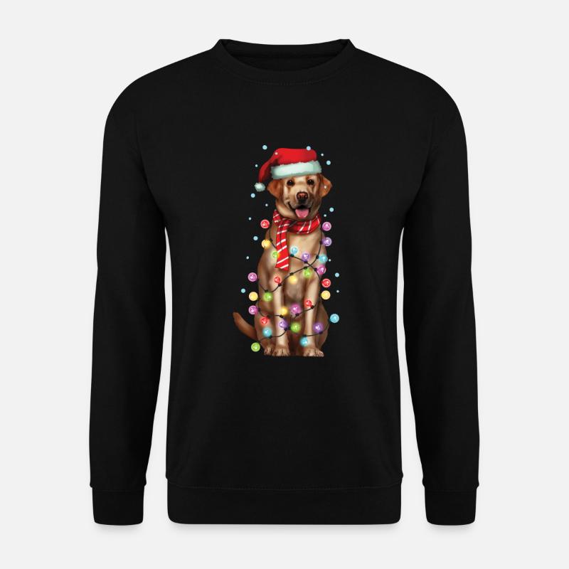 Weihnachten Lustige Labrador Santa Hund Weihnachtsgeschenk - Unisex Pullover - Schwarz