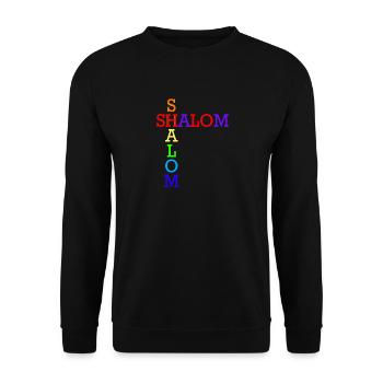 SHALOM ARC EN CIEL CROISES - Sweat-shirt Unisexe - noir - Devant - Alina (178cm) & Michal (187cm)