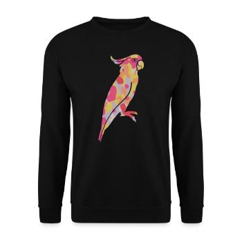 Cockatoo Cockatoos Children Women Girls Bird Parrot - Unisex Sweatshirt - black - Front - Alina (178cm) & Michal (187cm)