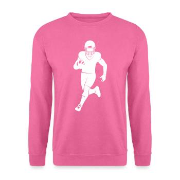 Joueur de football américain Silhouette Hommes - Sweat-shirt Unisexe - rose - Devant