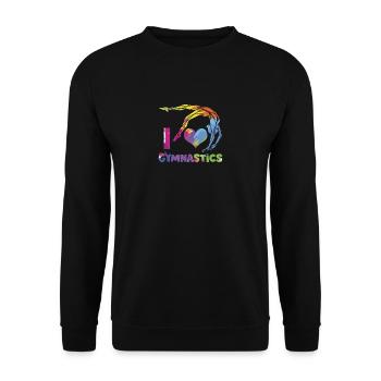 J'adore la gymnastique - Sweat-shirt Unisexe - noir - Devant - Alina (178cm) & Michal (187cm)