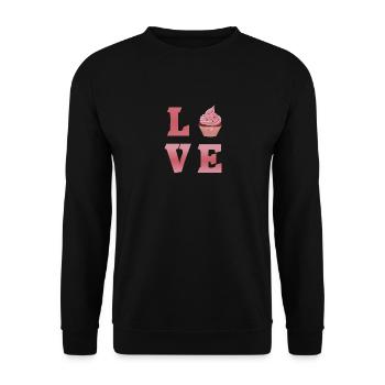 Bake Love - Unisex Sweatshirt - black - Front - Alina (178cm) & Michal (187cm)