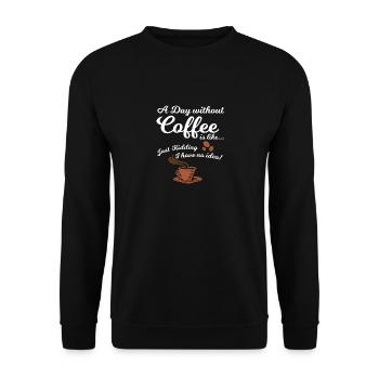 Coffee coffee - Unisex Sweatshirt - black - Front - Alina (178cm) & Michal (187cm)