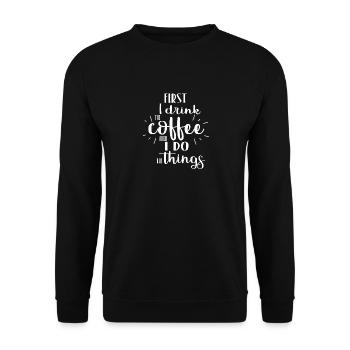 Coffee coffee - Unisex Sweatshirt - black - Front - Alina (178cm) & Michal (187cm)